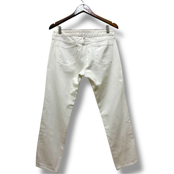125 UNIQLO | EUC Japanese Women's White Straight Leg Jeans (size 28) - Picture 2 of 11